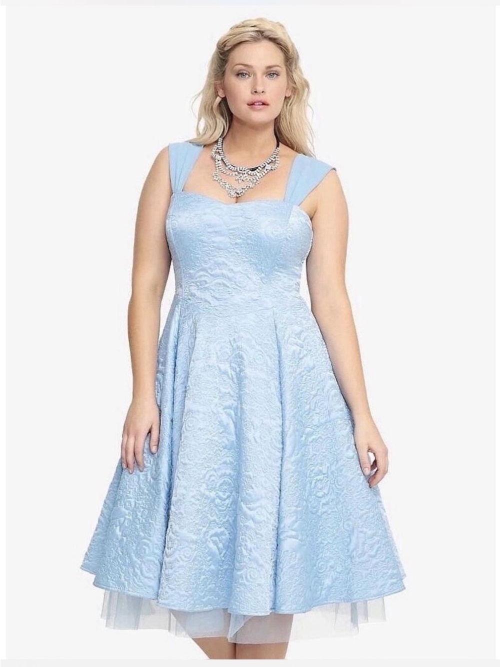 Disney Cinderella x Torrid Embroidered Fit & Flare Dress Size 16 - corset back - Picture 2 of 16